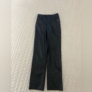 Classic Zara straight leg vegan leather pants